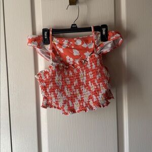 Cupshe Orange and White Bikini